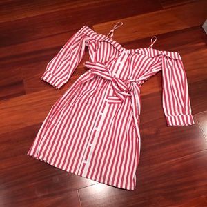 NWOT Red & White Dress